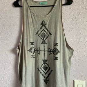 Arrow Printed Grey Muscle Tank